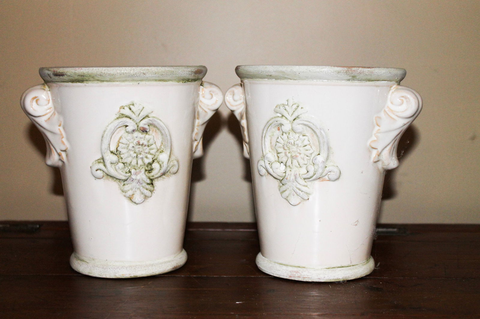 Ceramic Glazed Vase flower pot (1 of 2)