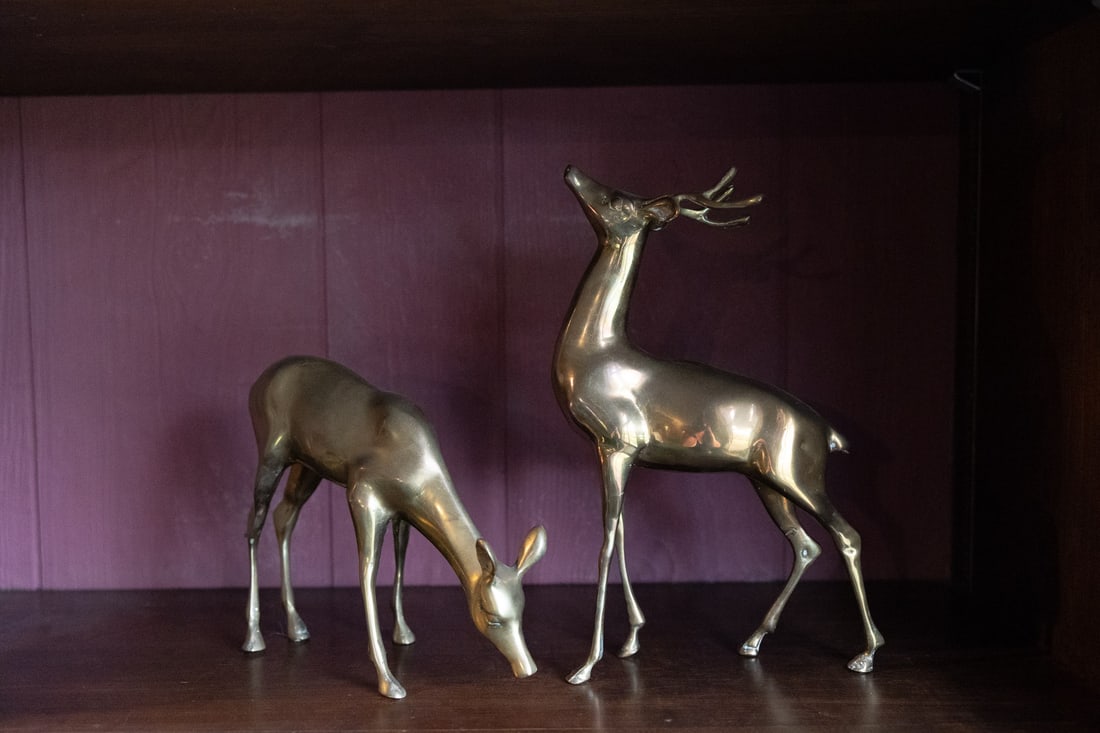 Two Brass Deer Statues (1 of 6)