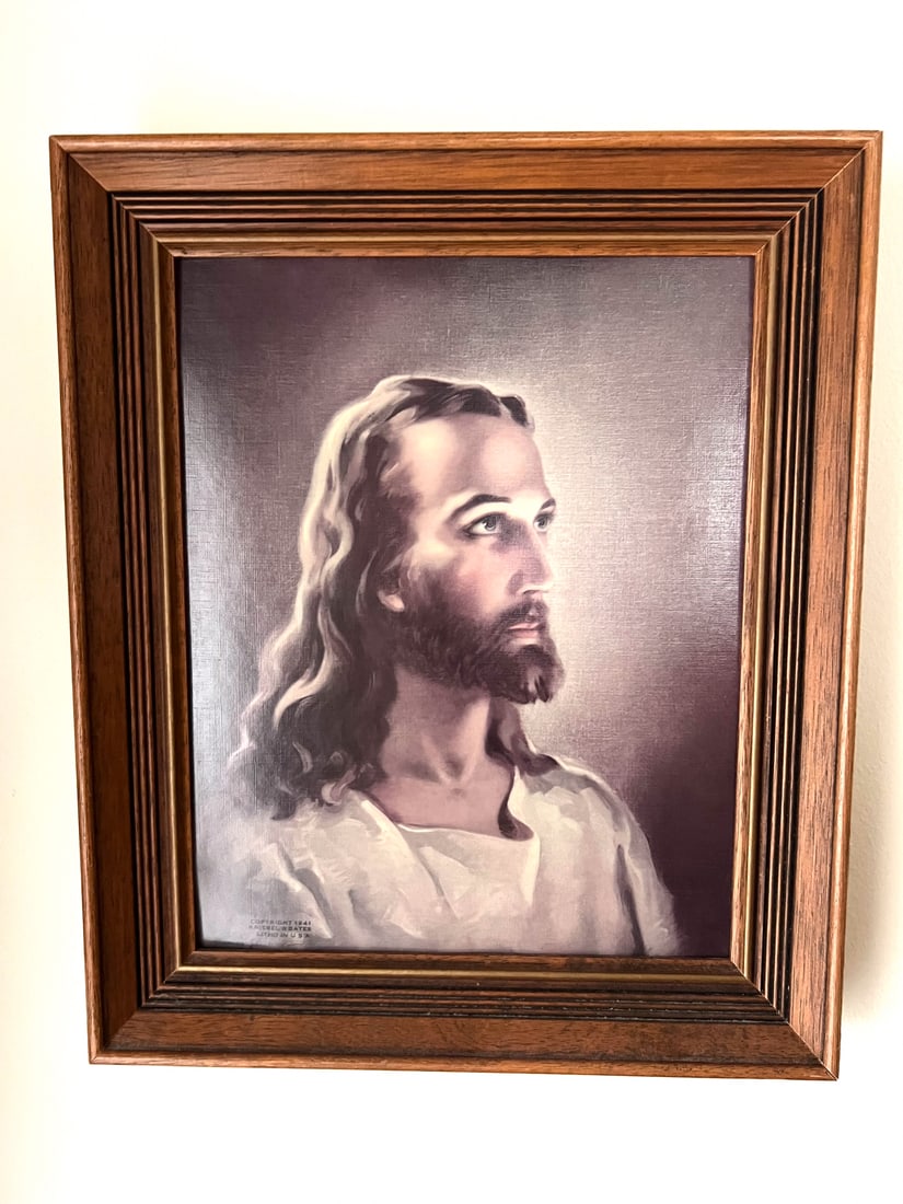 Warner Sallman Jesus Christ Lithograph 1941 By Kriebel & Bates (1 of 1)
