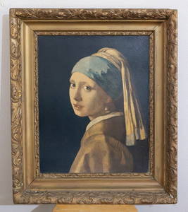 Framed Johannes Vermeer 'Girl With A Pearl Earring'