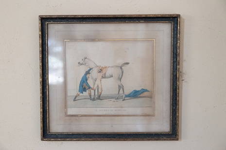 After C. Vernet Del "Le Jockey Au Montoir": After C. Vernet Del "Le Jockey Au Montoir" Engraved By J. Darcis Sculpt C.1797 - Measuring 16 X 14.5