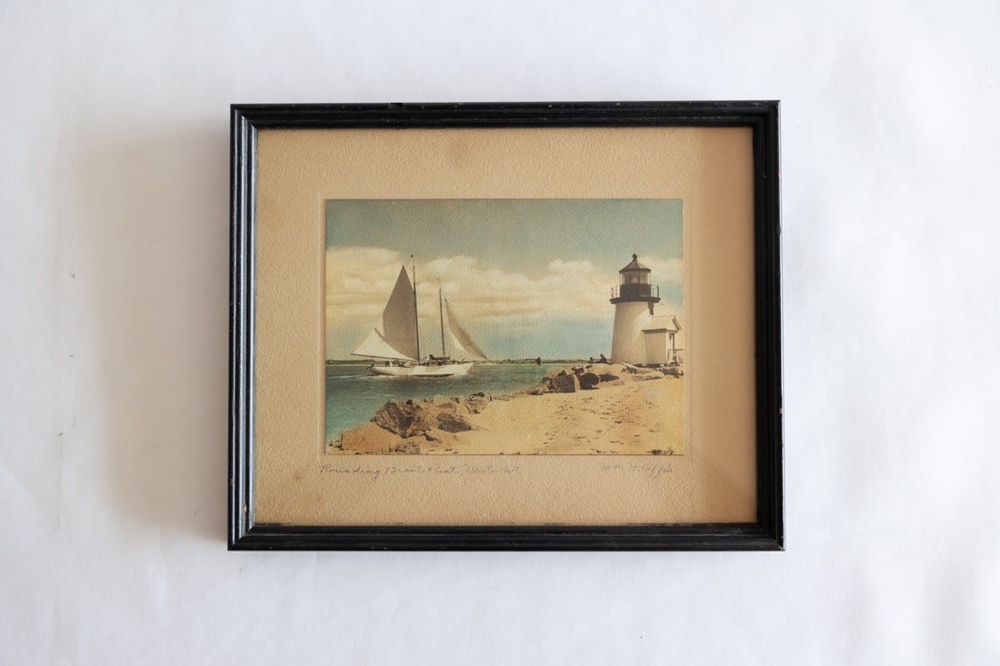 William W. Coffin Hand Colored Photographs ?Rounding Brant Point, Nantucket (1 of 4)