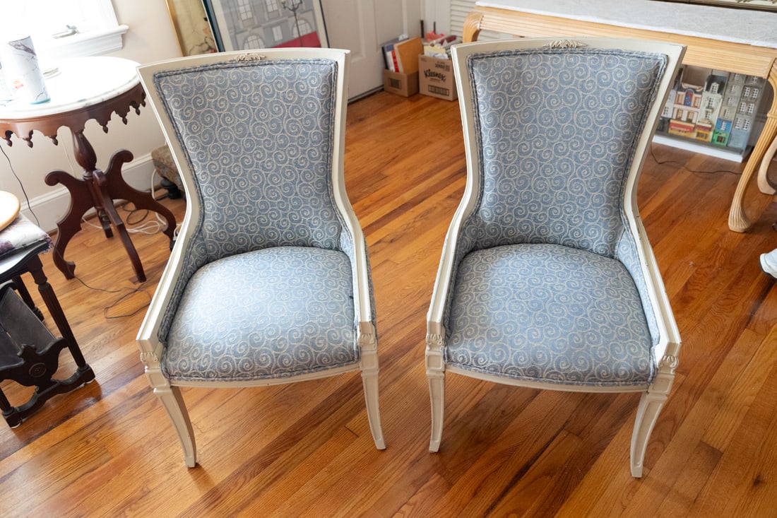 Louis XVI Style Chairs: Louis Xvi Style Chairs Set of 2 - Measuring 21 X 36 *** PICKUP ONLY ***