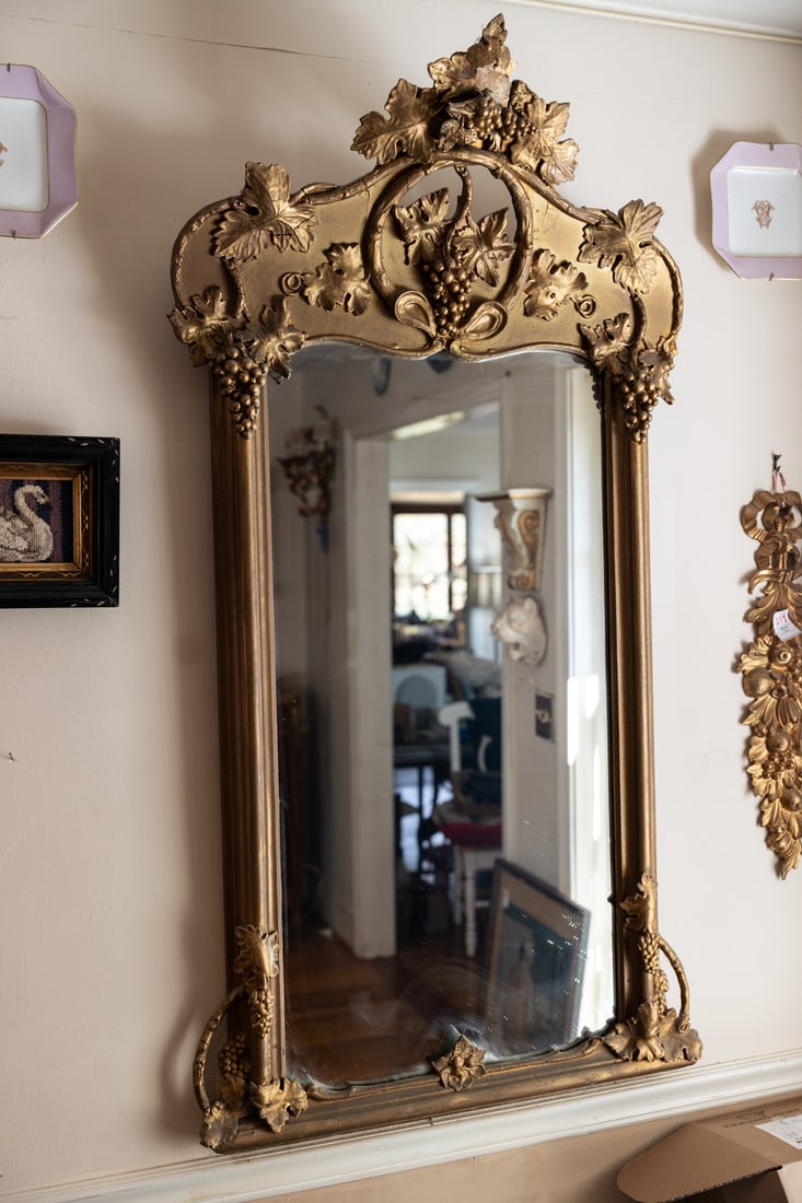 Gilded Era Gold Wall Hanging Mirror (1 of 3)