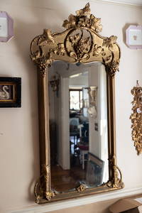 Gilded Era Gold Wall Hanging Mirror