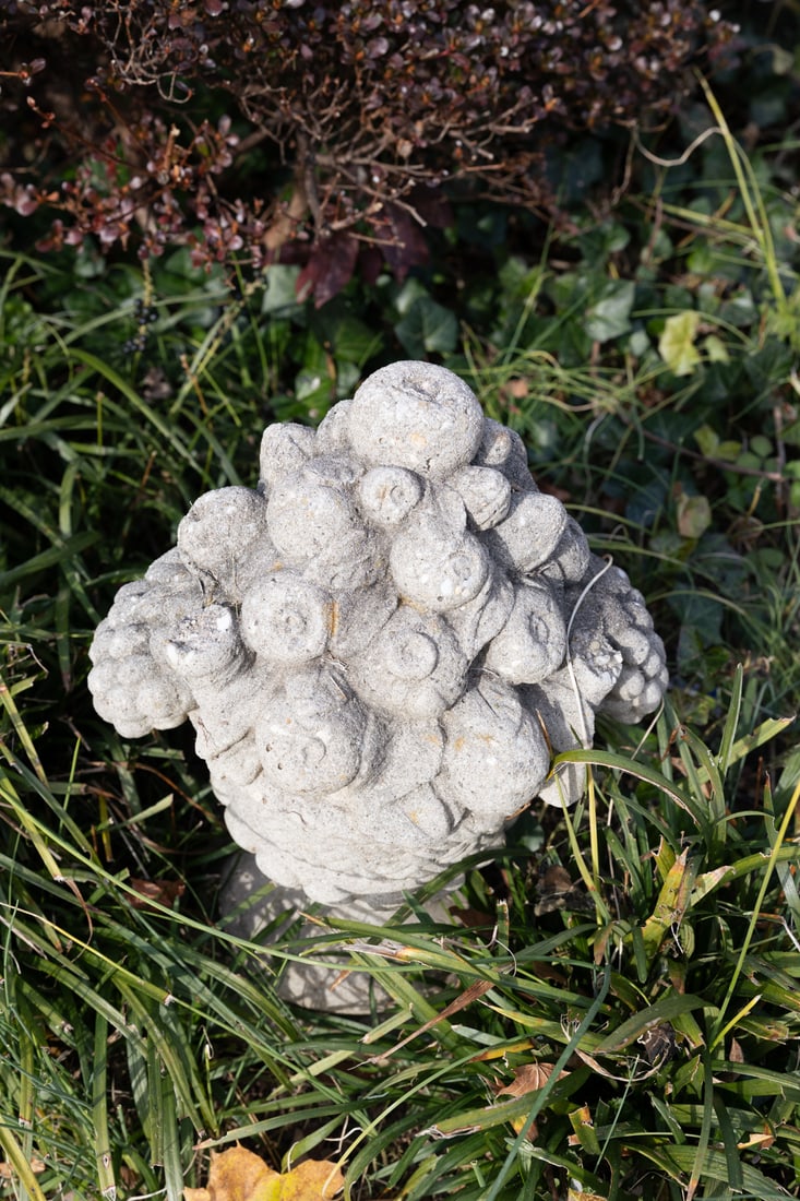 Cement Fruit Basket Lawn Statue (1 of 1)