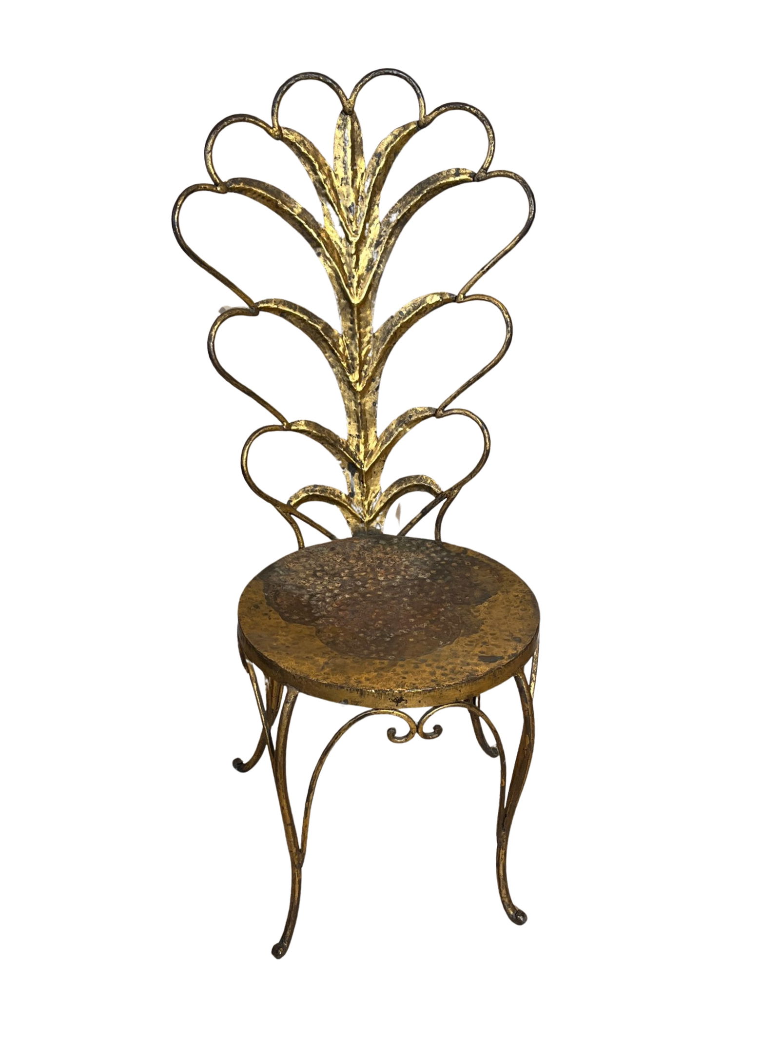 Hollywood Regency Gold Tone Slipper Chair (1 of 4)