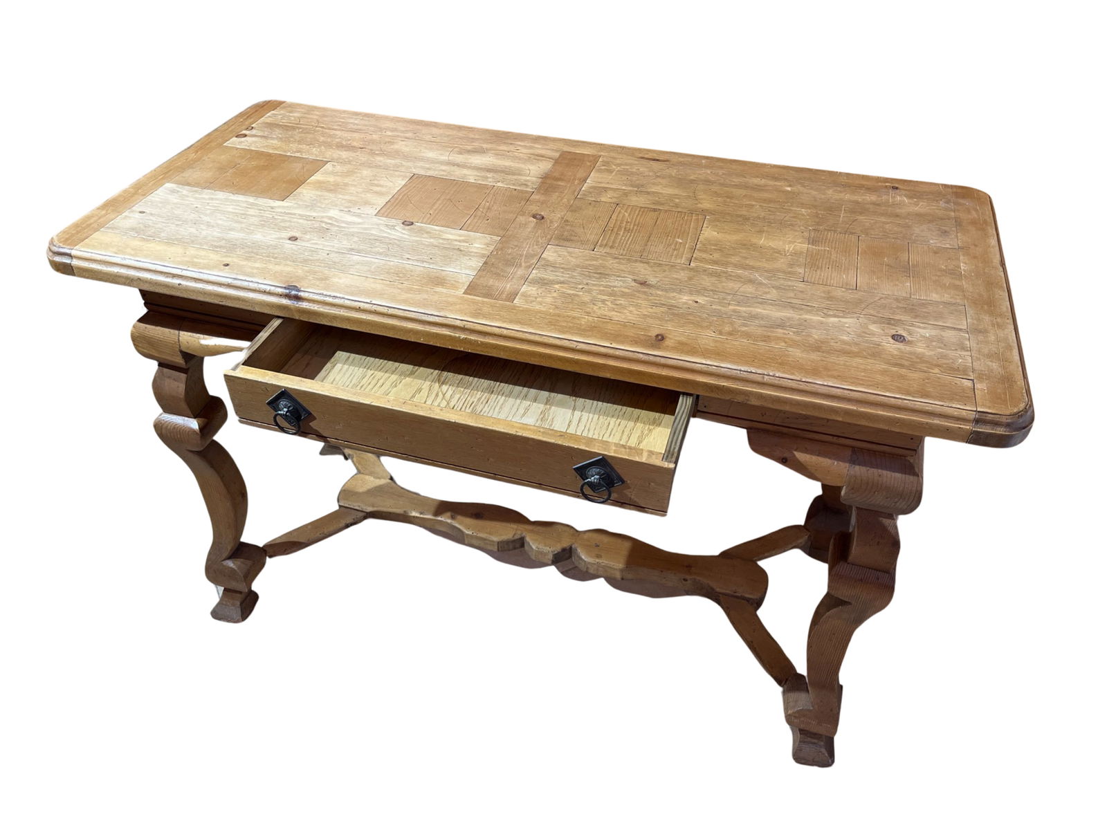 Library Table English Oak with Drawer (1 of 5)