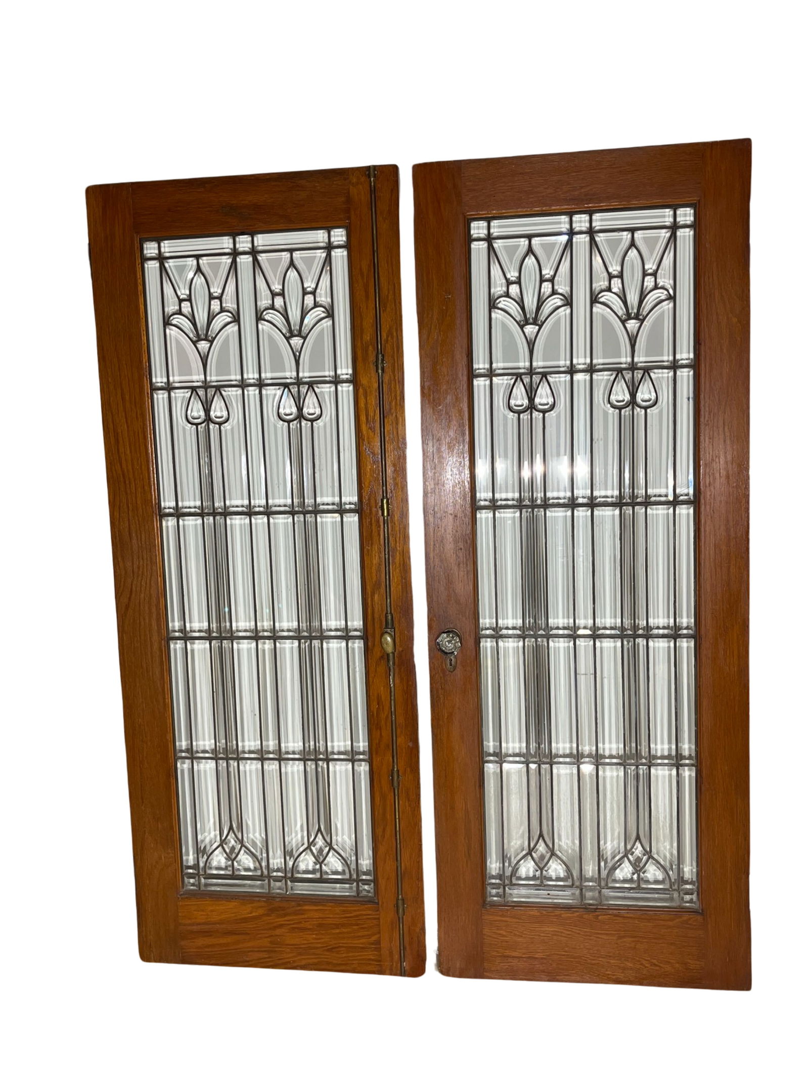 Leaded glass french doors (1 of 6)