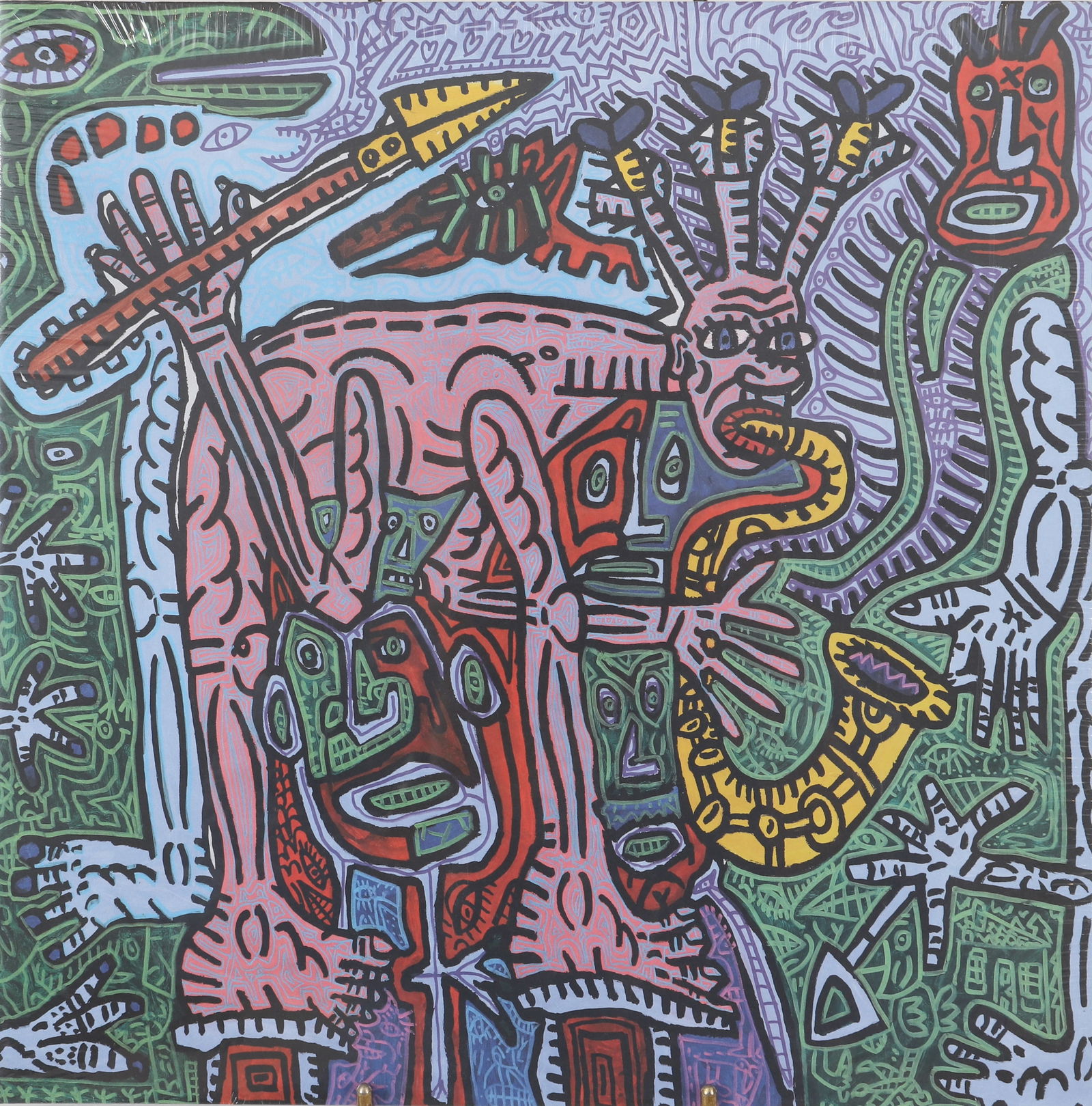 Lionel Martin et Robert Combas Vinyle "Energies multipliées" 2020 Sous blister Dimensions: H:: Lionel Martin et Robert Combas Vinyle "Energies multipliées" 2020 Sous blister Dimensions: H: 31; L: 31 cm