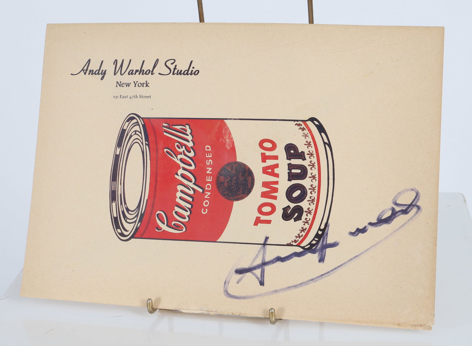 Andy Warhol (1928-1987) Attribué à Enveloppe Andy Warhol Studio Dimensions: H: 22; L: 32 (1 of 2)