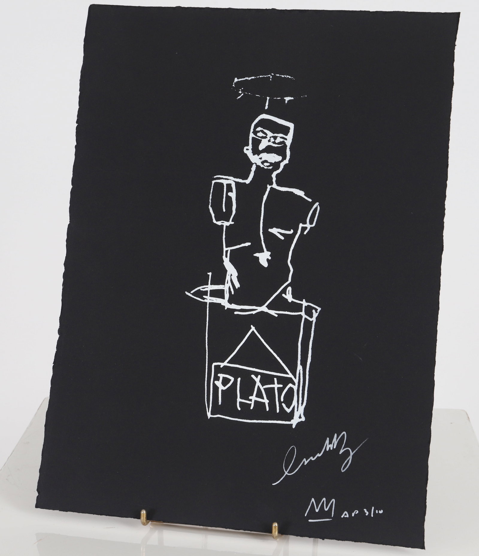 Jean-Michel Basquiat (1960-1988) d'aprés Sérigraphie Justifiée AP 3/10 Dimensions: H:: Jean-Michel Basquiat (1960-1988) d'aprés Sérigraphie Justifiée AP 3/10 Dimensions: H: 38,5; L: 28 cm