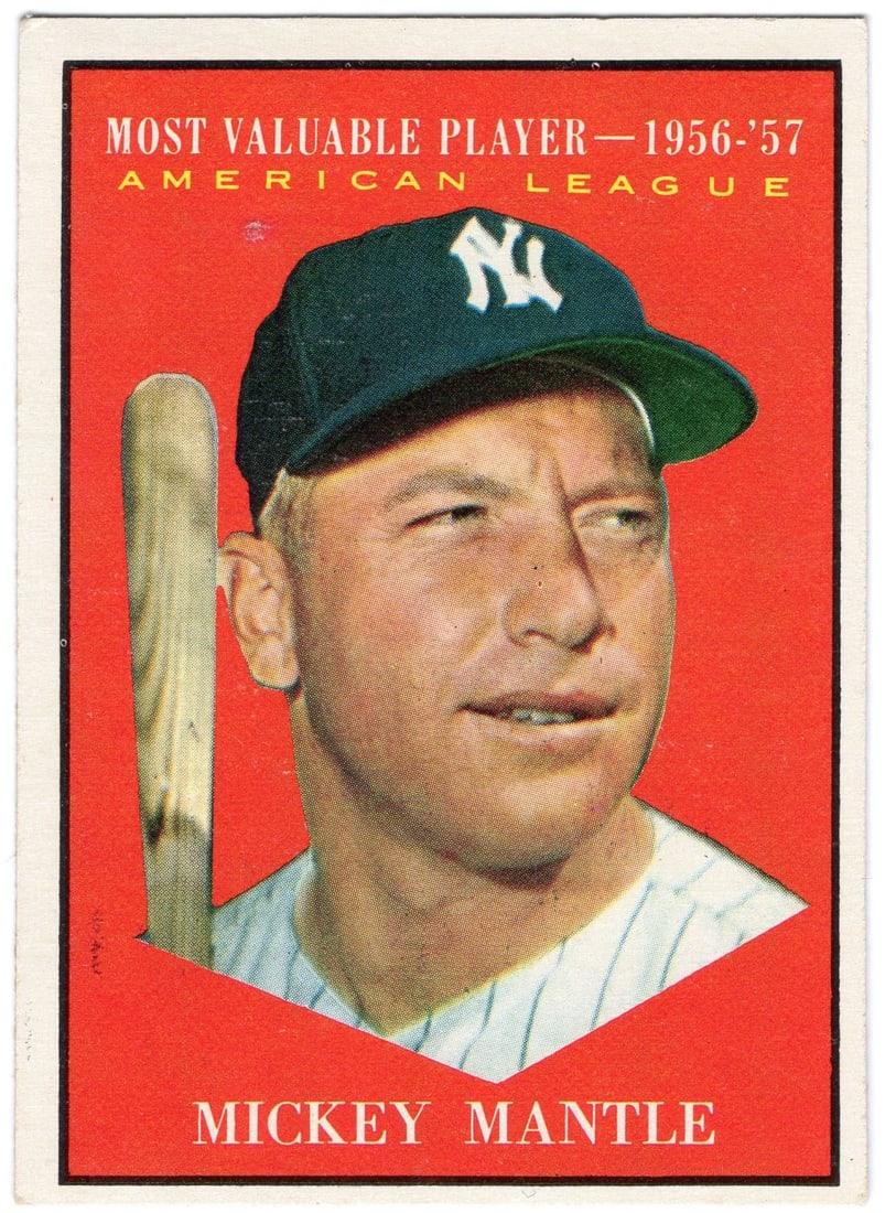 Mickey Mantle 1961 Topps MVP Card #475 (1 of 2)