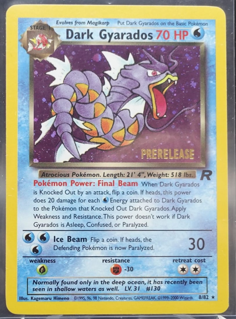 2000 Dark Gyarados Pokemon Rocket Prerelease Holo #8 Gem Mint TCG RARE (1 of 2)