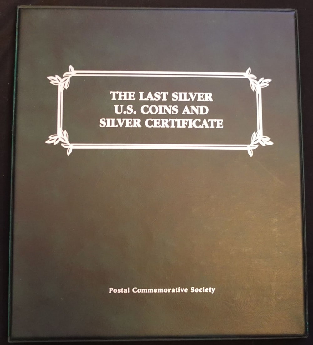 The Lat Silver U.S. Coins and Silver Certificate. 1935-S Peace, 1964 Kenndy, 1964 Washington, 1964 (1 of 8)