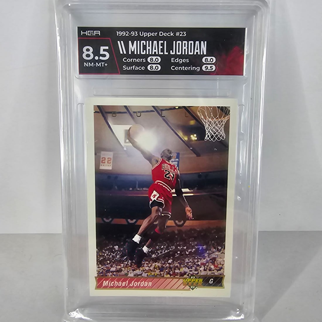 1992-93 Upper Deck Michael Jordan. Card #23. HGA graded 8.5. (1 of 2)