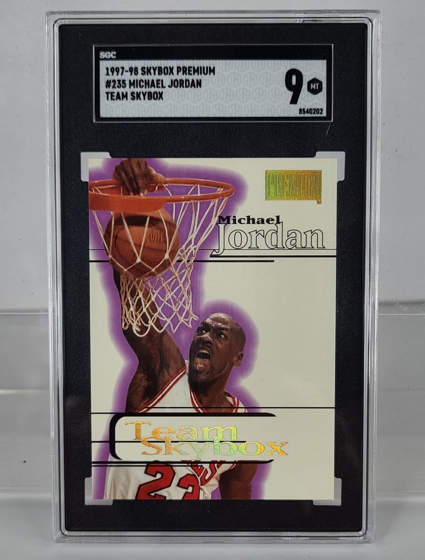 1997-98 Skybox Premium Team Skybox #235 Michael Jordan SGC 9: 1997-98 Skybox Premium Team Skybox #235 Michael Jordan SGC 9