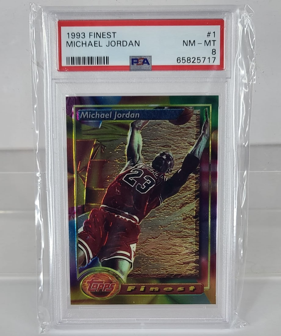 Michael Jordan 1993 Topps Finest #1 #4 PSA 8 (1 of 2)