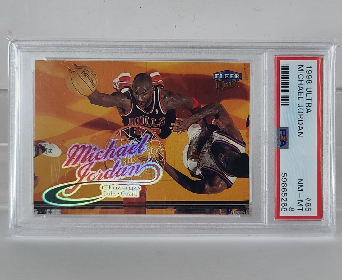 1998-99 Fleer Ultra #85 Michael Jordan Chicago Bulls PSA 8 (1 of 2)