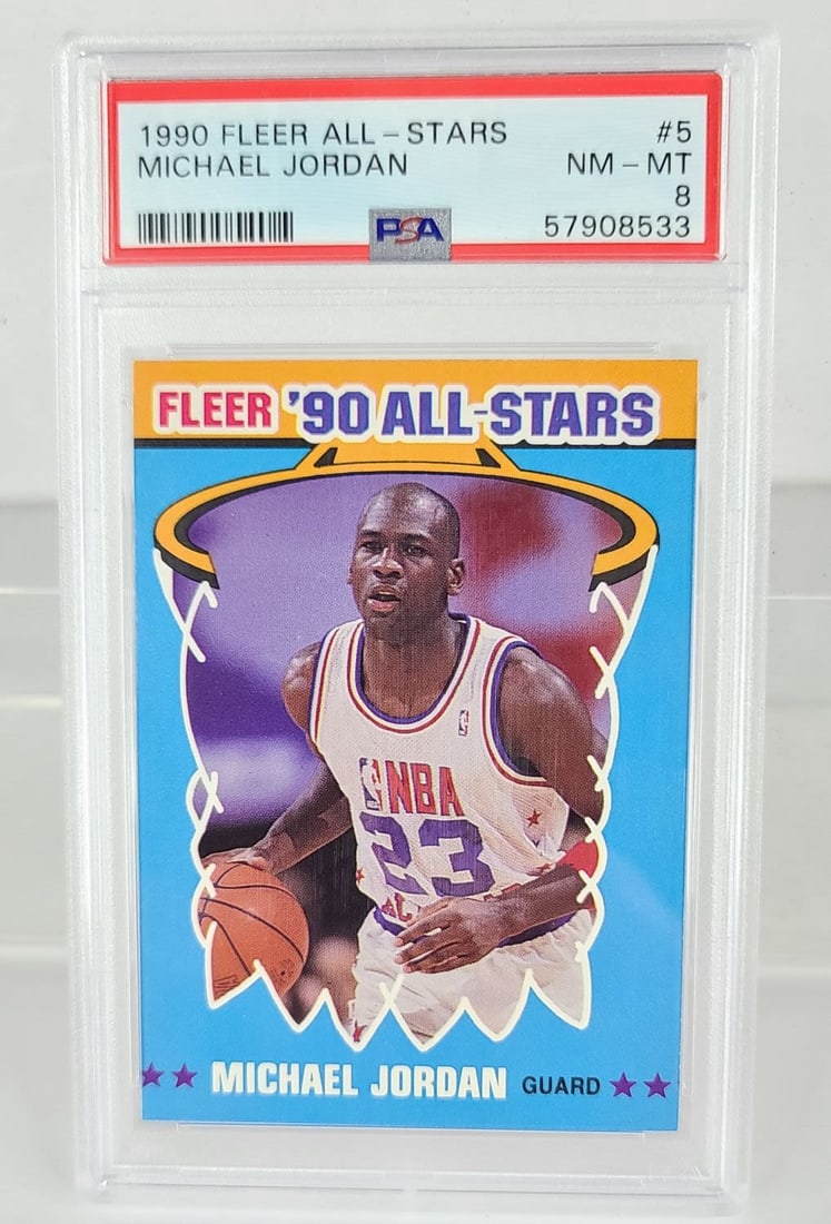 1990 Fleer All-Stars #5 Michael Jordan PSA 8 (1 of 2)