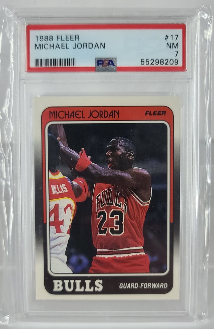 1988-89 Fleer Basketball - #17 Michael Jordan PSA 7 (1 of 2)