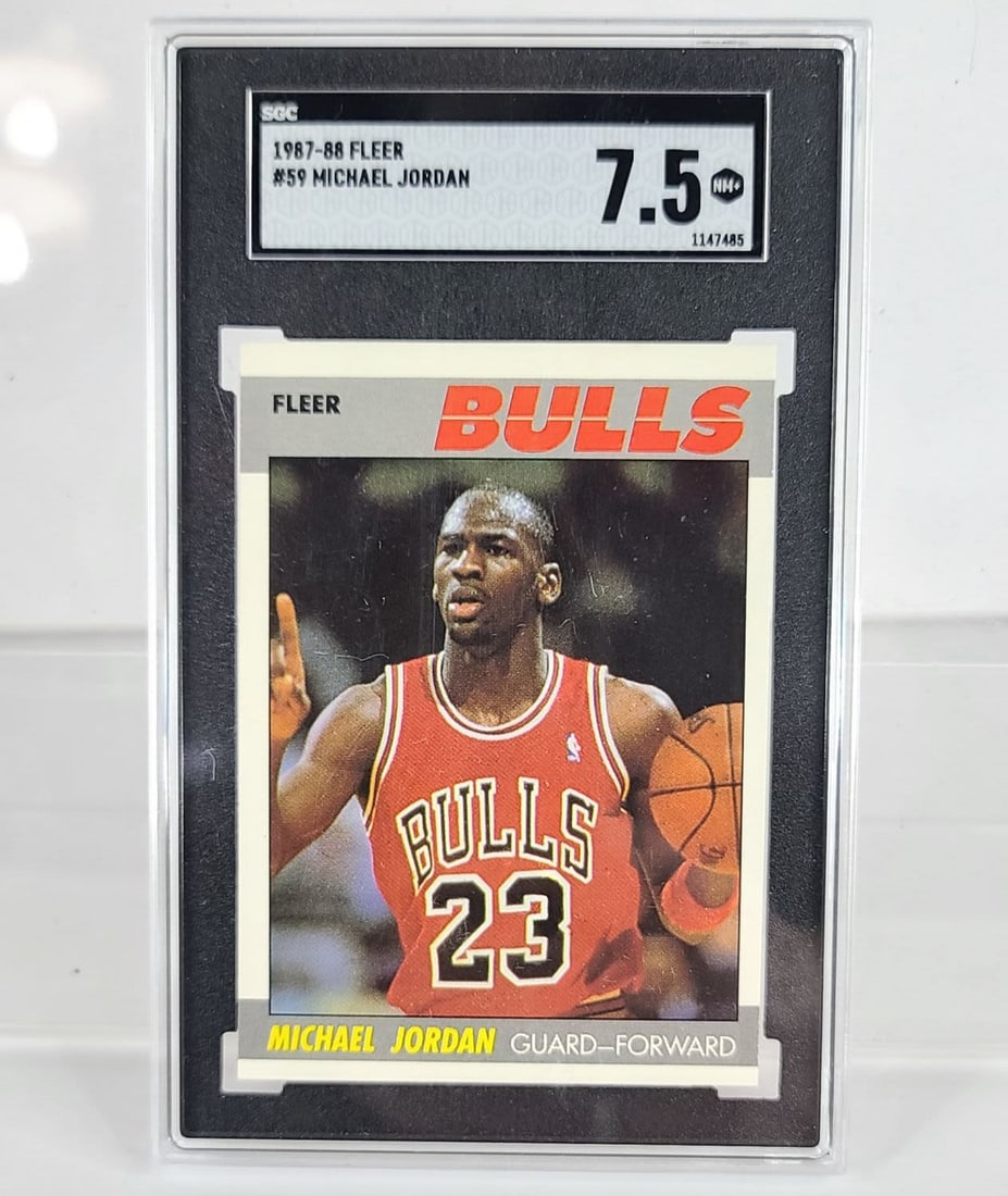1987-88 Fleer - #59 Michael Jordan 2nd Year SGC 7.5: 1987-88 Fleer - #59 Michael Jordan 2nd Year SGC 7.5