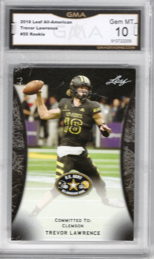 2018 Leaf All-American Trevor Lawrence #55 Rookie GMA Grade 10 (1 of 2)