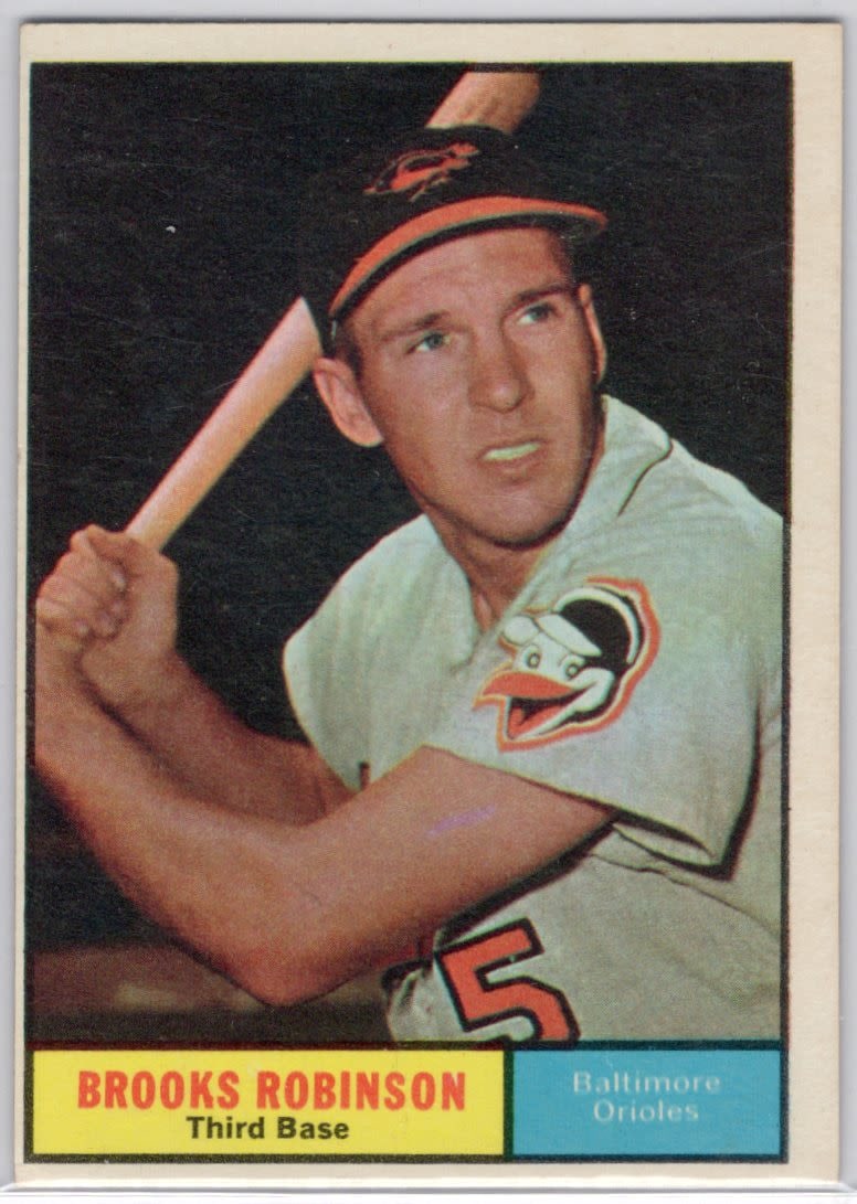 1961 Topps Brooks Robinson #10 Best Fielding 3b in MLB History (1 of 2)