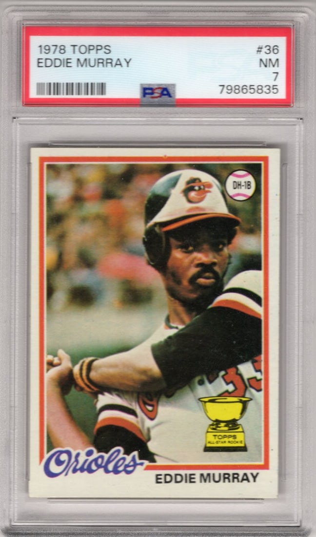 1978 Topps Eddie Murray #36 Rookie Card PSA Grade 7 NM - HOF '03 (1 of 2)
