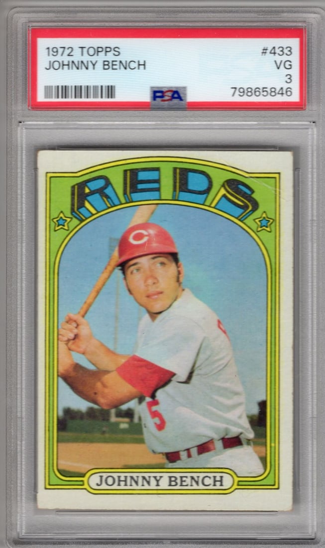 1972 Topps Johnny Bench #433 PSA Grade 3 HOF (1 of 2)