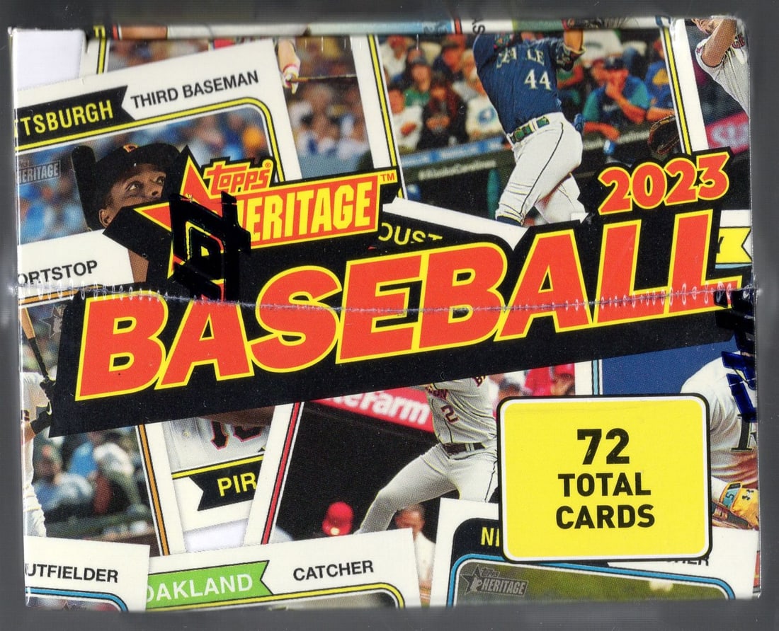 2023 Topps Heritage Baseball Blaster Box. Retro 1974 Topps design. Look for autograph & relic cards. (1 of 4)
