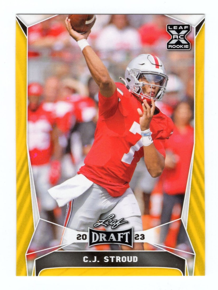 2023 C.J. Stroud Rookie Card Leaf Draft #43 Probable Offensive Rookie of the Year (1 of 2)
