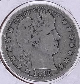 1916-D Barber Quarter