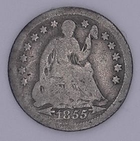 1855-O Seated Half Dime