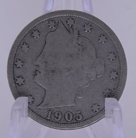(2) V Nickels. 1905 and 1910
