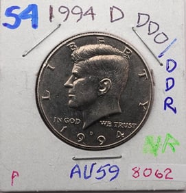 1994-D DDO/DDR Kennedy Half Dollar
