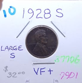 1928-S Wheat Cent