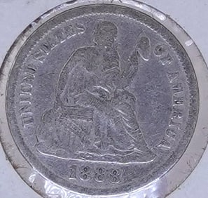 1888 Seated Dime