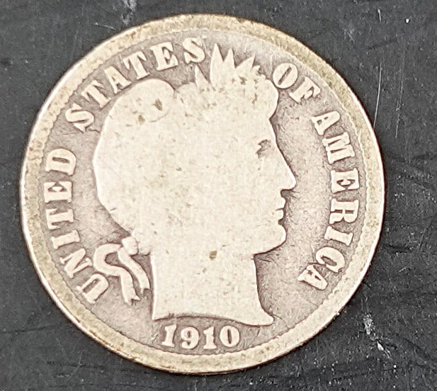 (3) 1910, 1910-S and 1910-D Barber Dimes (1 of 6)