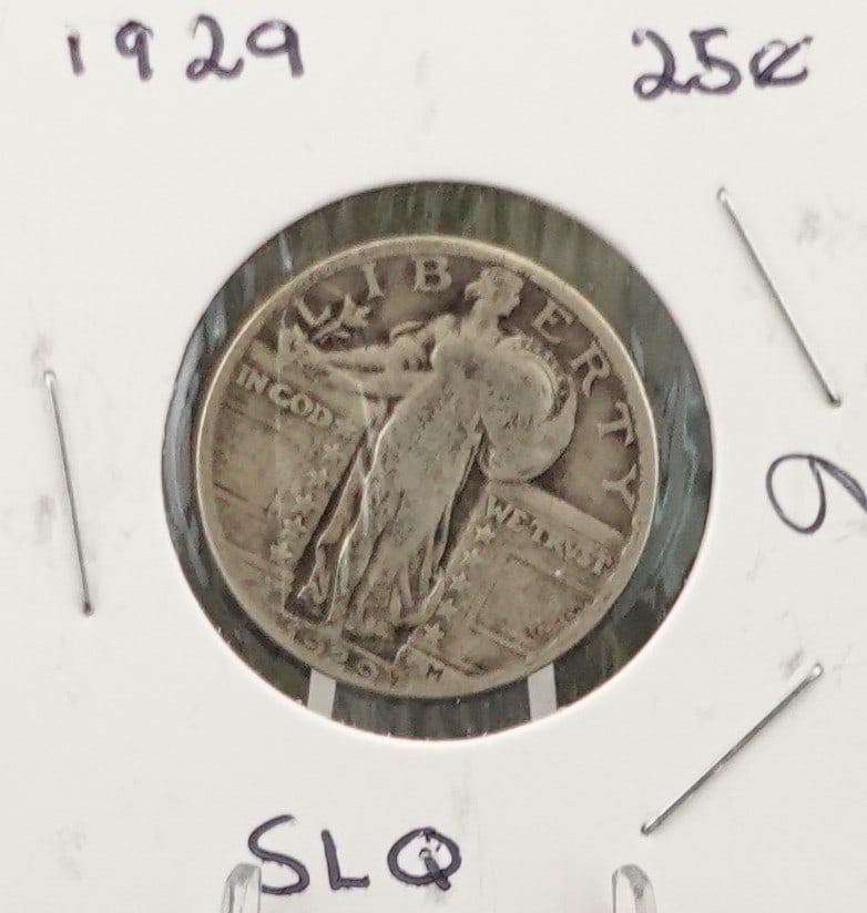 1929 Standing Liberty Quarter: Good Details Low Estimate: 10.00 High Estimate: 20.00