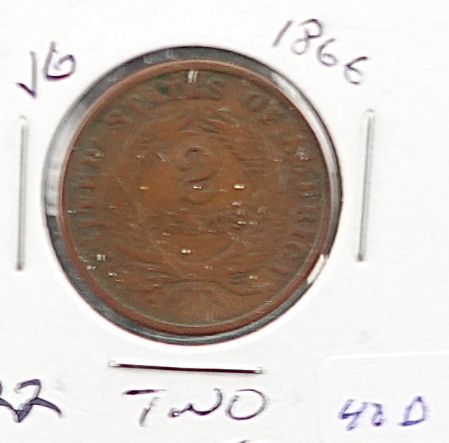 1866 2 Cent Piece (1 of 2)