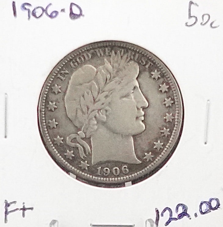 1906-D Barber Half Dollar (1 of 2)