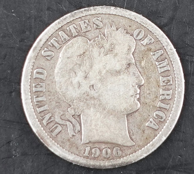 1906-D Barber Dime (1 of 2)