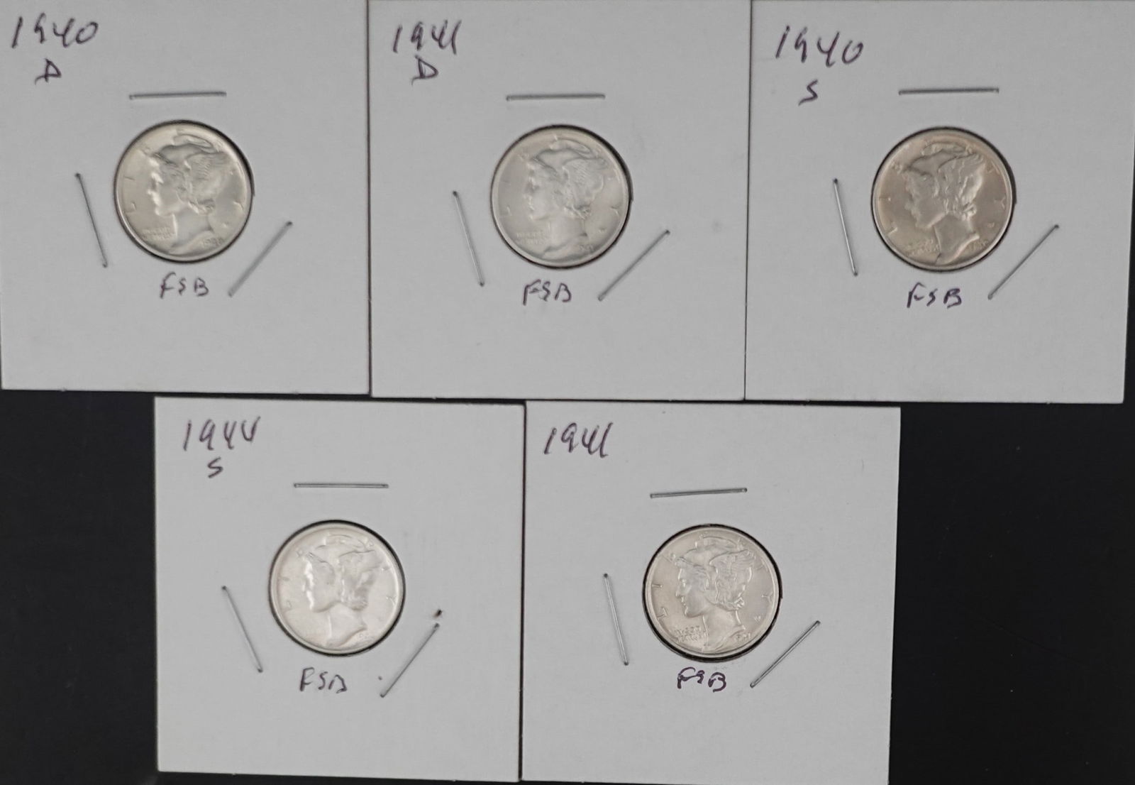 (5) Mercury Dimes (1 of 2)