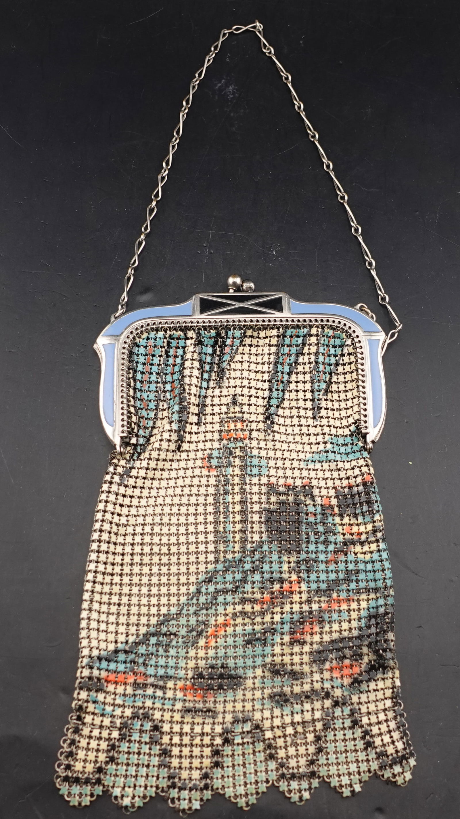 1920's VTG Art Deco Flapper Metal Mesh Evening Purse (1 of 3)
