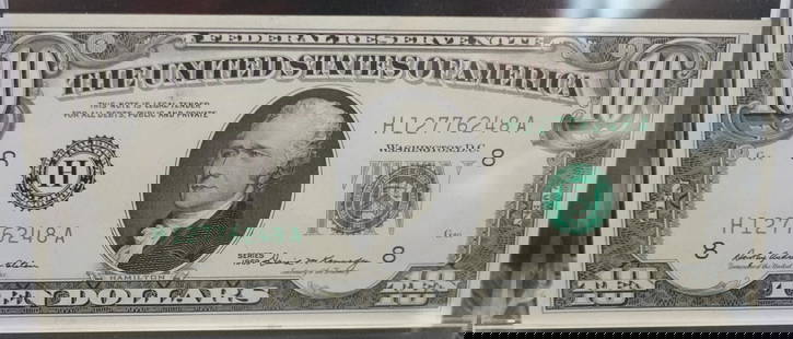 1969 $10 Note: This note is in pristine shape! No creases, rips, or tears! SN 248 Low Estimate: 30.00High Estimate: 50.00