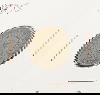 1875 Shield Nickel: Great Placeholder. Key Date! Low Estimate: 20.00High Estimate: 40.00