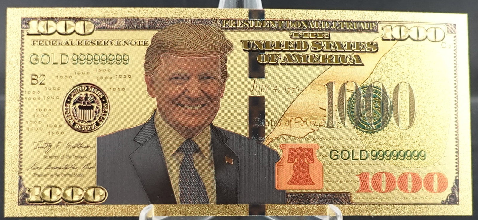 1000 Gold Donald Trump Bill: Beautiful Bill Low Estimate: 10.00 High Estimate: 20.00