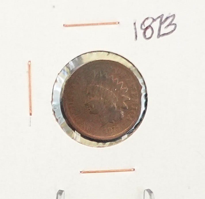 1873 Open 3 Indian Head Cent (1 of 2)
