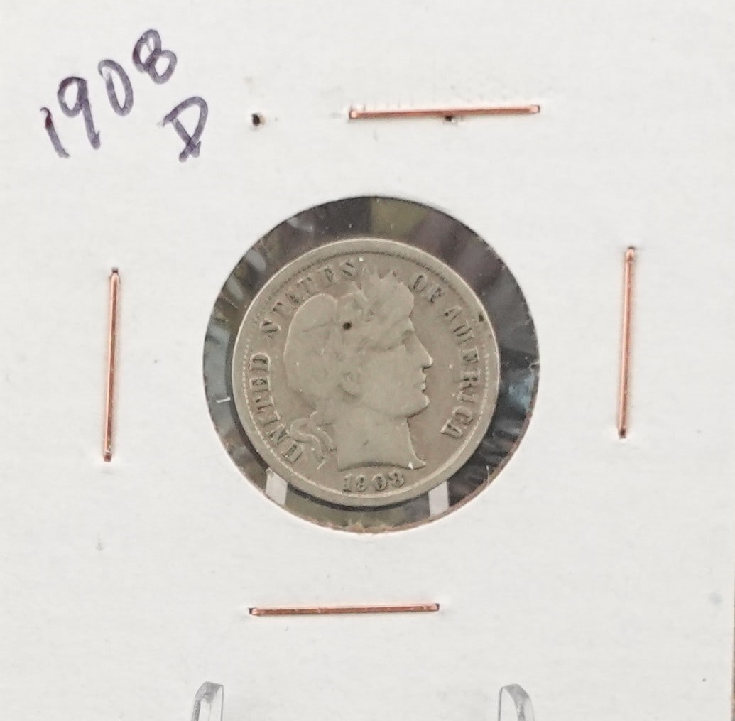 1908-D Barber Dime (1 of 2)